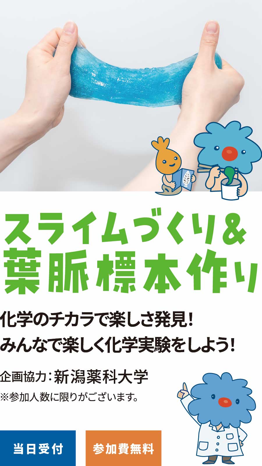 スライム作り&葉脈標本作り